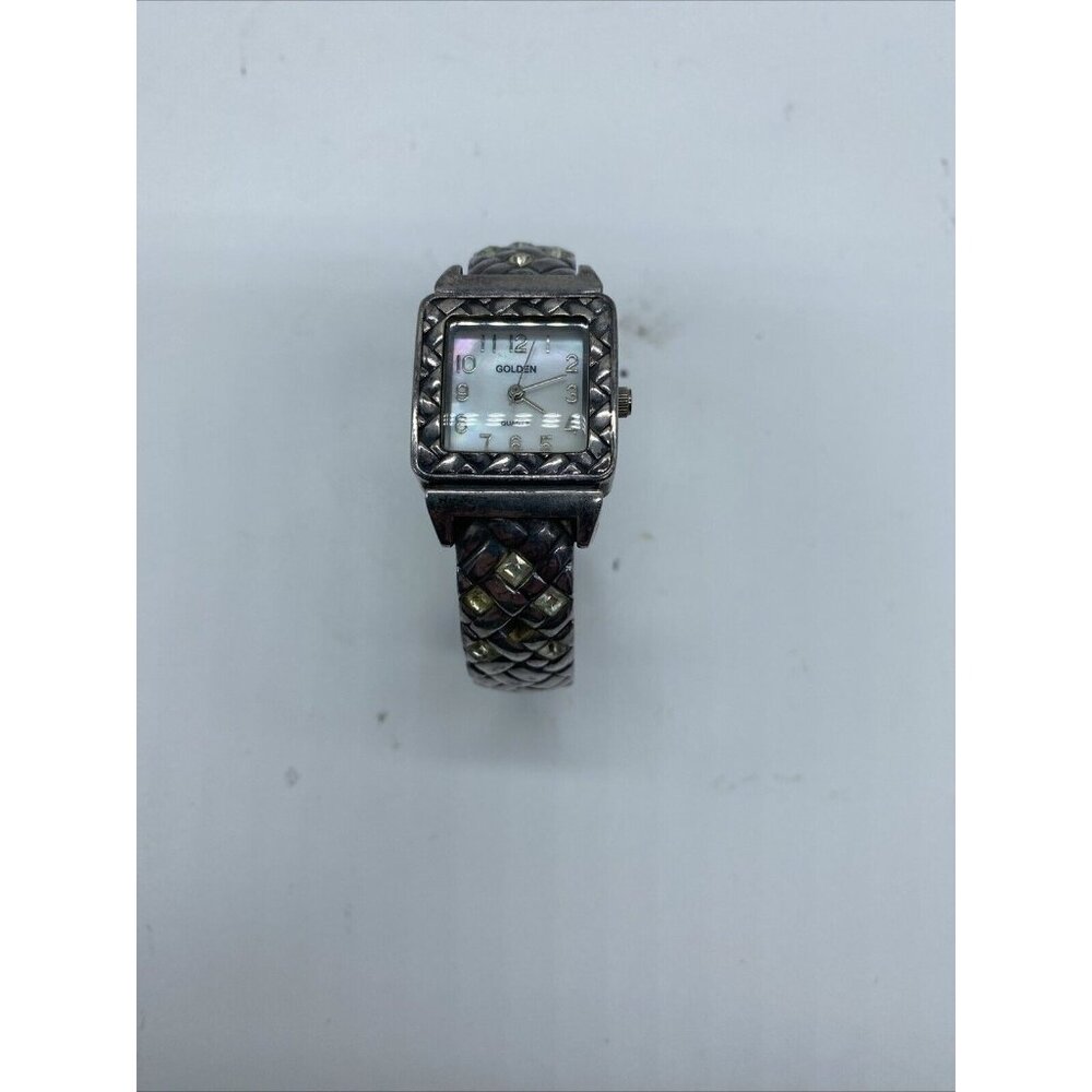 Golden Bracelet Watch Silver Tone Women's Quartz